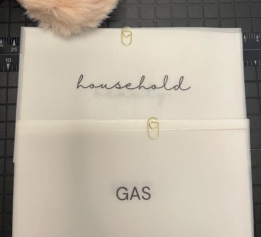 Minimalist Matte Vellum Cash Envelopes- A6 Personal Size