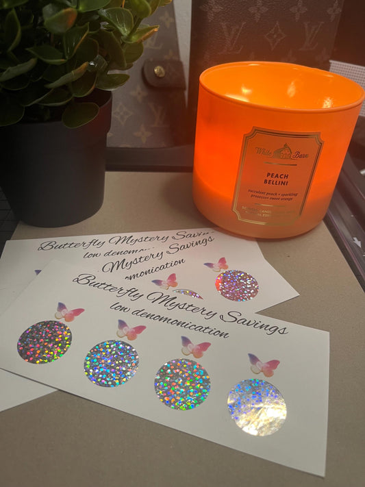 Butterfly Scratch off Savings Tracker