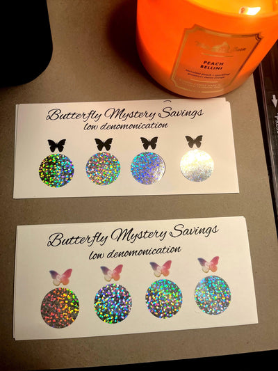 Butterfly Scratch off Savings Challenge